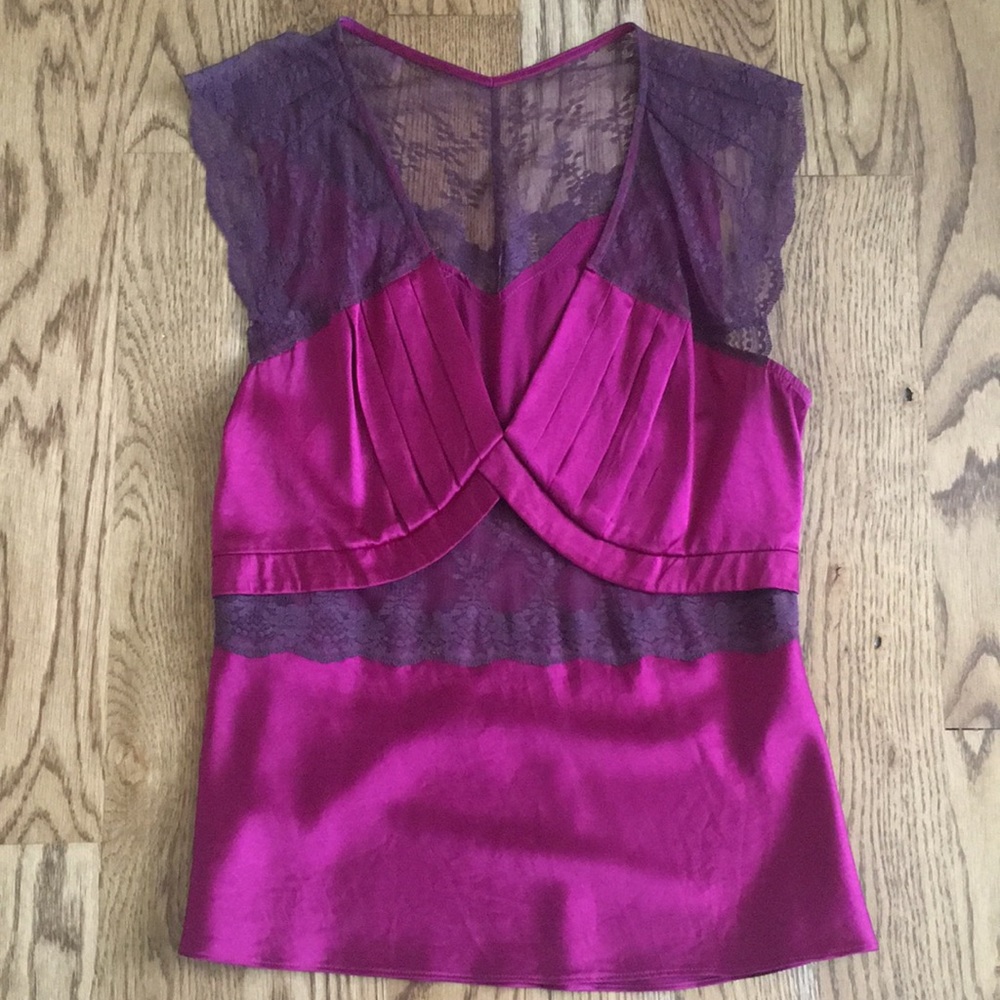 Sleeveless silk blouse